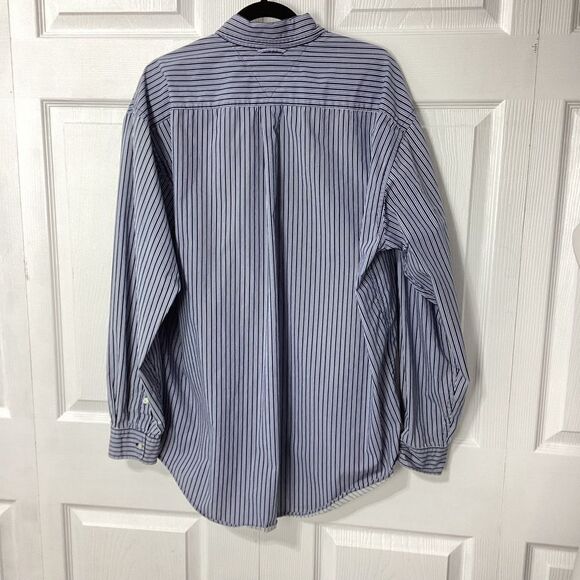 Tommy Hilfiger Navy and White Striped Button-Down Shirt - Picture 4 of 11